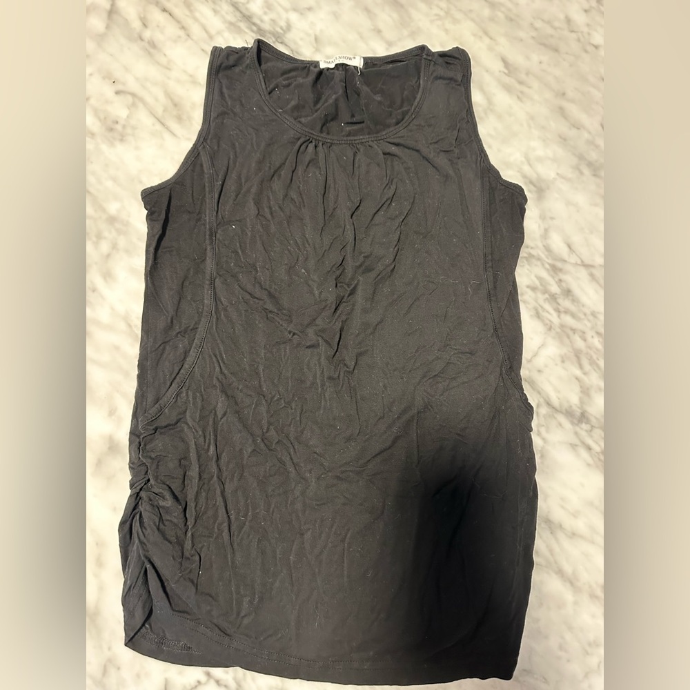 Women's Black Sleeveless nursing top